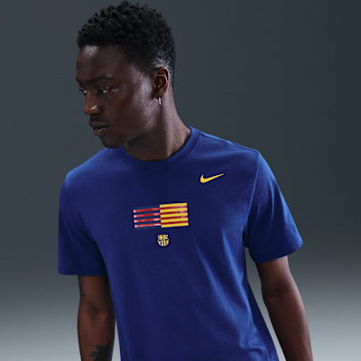 FC Barcelona Nike tシャツMサイズ Shop Nike Men's FC Barcelona Crest T-Shirt White Online in